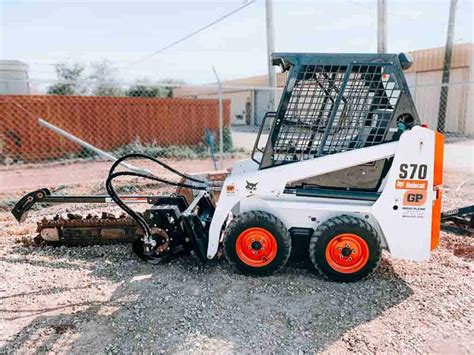 cat trencher hydraulics on a bob bobcat skid steer|bobcat trencher for sale.